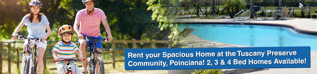 Rent your Spacious Home at the Tuscany Preserve Community, Poinciana fom only $900 per month!*